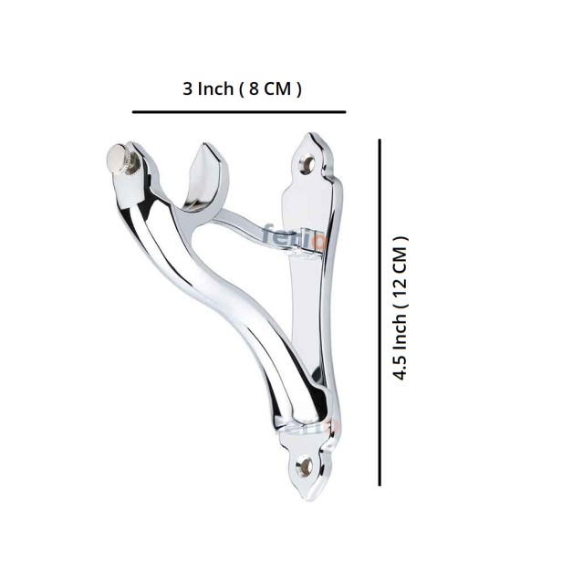 Ferio Heavy Zinc Alloy Curtain Bracket Set And Curtain Holder Stand For Door And Window Curtain Holders and Rod Support Fittings Home Decor Chrome Finish Set Of 1 (Pack Of 2 Pic) Ferio Heavy Zinc Alloy Curtain Bracket Set And Curtain Holder Stand For Door And Window Curtain Holders and Rod Support Fittings Home Decor Chrome Finish Set Of 1 (Pack Of 2 Pic)