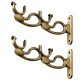 Ferio Double Curtain Holder and Brackets Zinc Alloy for Door and Window for 1 Inch Rod Size For Home Décor Brass Finish (Pack of 2) Ferio Double Curtain Holder and Brackets Zinc Alloy for Door and Window for 1 Inch Rod Size For Home Décor Brass Finish (Pack of 2)