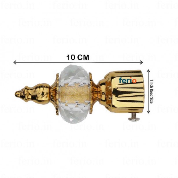 Ferio Window Curtain Brackets Zinc With Crystal For Door And Window Fitting Home Décor For 1 Inch Rod Pocket Size Only Finals Gold Finish (Pack Of 2) Ferio Window Curtain Brackets Zinc With Crystal For Door And Window Fitting Home Décor For 1 Inch Rod Pocket Size Only Finals Gold Finish (Pack Of 2)