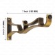Ferio Double Curtain Rod Holder And Brackets Aluminums For Door And Windows 1 Inch Curtain Fitting Accessories For Home Décor Brass Antique Finish (Pack Of 2) Ferio Double Curtain Rod Holder And Brackets Aluminums For Door And Windows 1 Inch Curtain Fitting Accessories For Home Décor Brass Antique Finish (Pack Of 2)