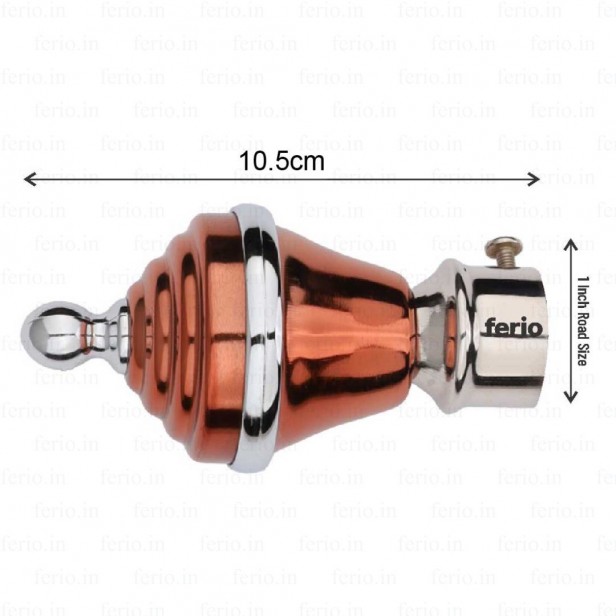 Ferio Curtain Bracket Finial Stainless Steel For Bathroom Kitchen Door And Window Accessories For 1 Inch Rod Size Without Curtain Bracket And Holder Rose Gold With Silver Finish (Pack Of 2) Ferio Curtain Bracket Finial Stainless Steel For Bathroom Kitchen Door And Window Accessories For 1 Inch Rod Size Without Curtain Bracket And Holder Rose Gold With Silver Finish (Pack Of 2)