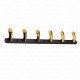 Ferio Zinc 6 Pin Heavy Duty Bathroom Cloth Hooks Hanger Wall Bedroom Bathroom Robe Hooks Rail for Hanging Keys, Clothes, Towel Hook Black & Gold Finish (Pack Of 1)