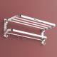 Ferio Stainless Steel Folding Towel Rack for Bathroom Accessories Towel Holder Stand for Bath Room ( 24 Inch (2 Feet ) Chrome Finish- Pack Of - 1