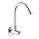 Ferio Full Brass Sink Cock Tap for Kitchen basin Chrome Finished Wall Mounted Sink Cock For Bathroom Kitchen Washbasin tap Faucets Taps with Foam Flow 15mm (Silver) with flange Pack Of 1 Ferio Full Brass Sink Cock Tap for Kitchen basin Chrome Finished Wall Mounted Sink Cock For Bathroom Kitchen Washbasin tap Faucets Taps with Foam Flow 15mm (Silver) with flange Pack Of 1