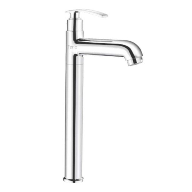 Ferio Deck-Mount Single-Handle High Neck Pillar Cocktail Tap For Was Basin Tap For Kitchen Sink Premium Brass Chrome Finish Kitchen And Bathroom Faucet With Swivel Spout - Silver Pack Of 1 Ferio Deck-Mount Single-Handle High Neck Pillar Cocktail Tap For Was Basin Tap For Kitchen Sink Premium Brass Chrome Finish Kitchen And Bathroom Faucet With Swivel Spout - Silver Pack Of 1