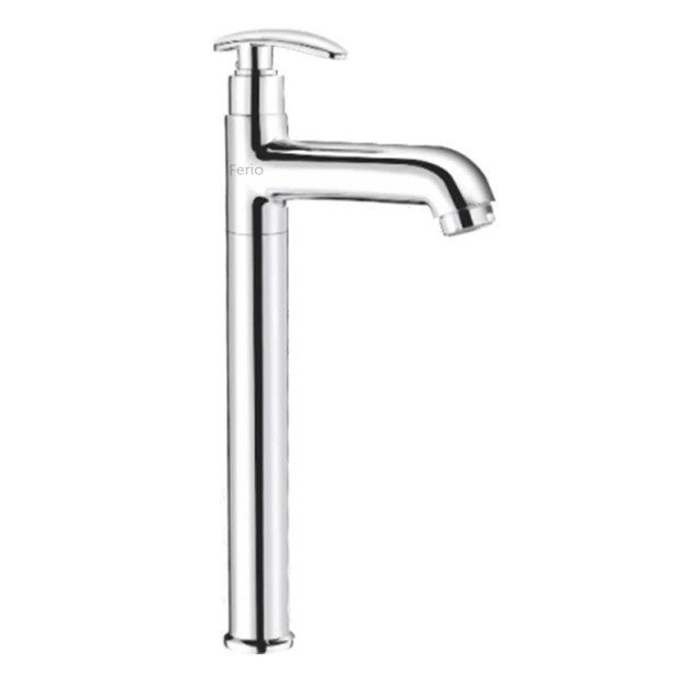 Ferio Brass Chrome Finish Deck-Mount Single-Handle Wash Basin Tall Body Tap Pillar Cock Premium For Kitchen And Bathroom Faucet With Swivel Spout Pack Of 1 Ferio Brass Chrome Finish Deck-Mount Single-Handle Wash Basin Tall Body Tap Pillar Cock Premium For Kitchen And Bathroom Faucet With Swivel Spout Pack Of 1