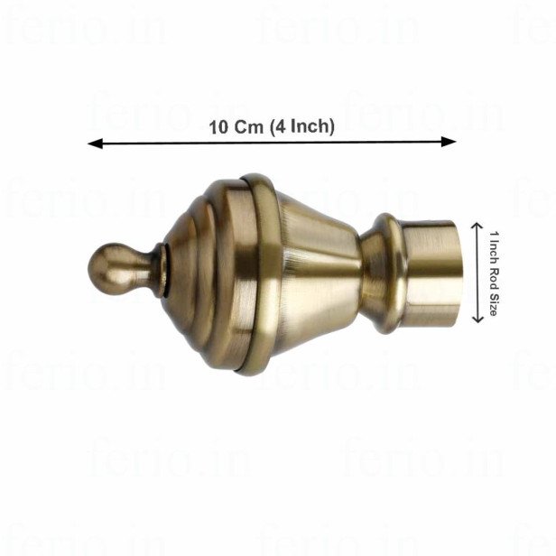 Ferio Stainless Steel Brass Antique Finish Curtain Finials For Door and window Accessories For Home Decor Curtain Accessories ( Set Of 2 Pic ) With Out Curtain Holder Ferio Stainless Steel Brass Antique Finish Curtain Finials For Door and window Accessories For Home Decor Curtain Accessories ( Set Of 2 Pic ) With Out Curtain Holder
